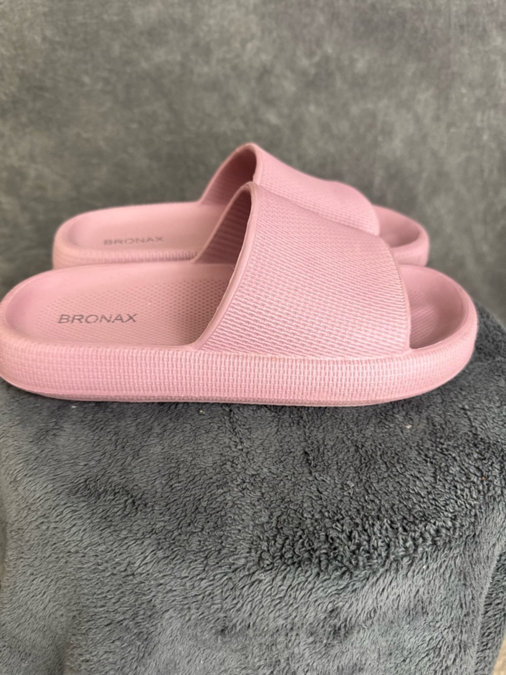 BRONAX Pink Cloud Slides Sandals | Cushioned Comfort Thick Sole | Size 9 - Picture 6 of 7